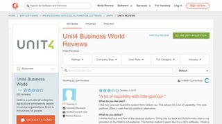 Unit4 Business World Reviews 2018 | G2 Crowd