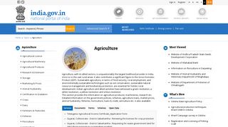 Agriculture | National Portal of India