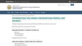 Introducing the Hawaii Information Portal for Payroll - Hawaii.gov