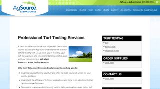 Turf Testing Services | AgSource Labs