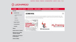 customer portals - Leonardo - Aerospace, Defence and Security