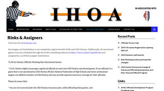 Rinks & Assigners – Illinois Hockey Officials Association