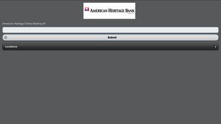 American Heritage Online Banking: Login