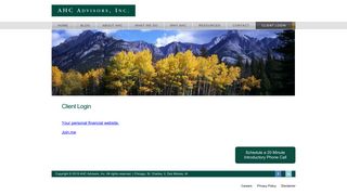 Client Login - AHC AdvisorsAHC Advisors