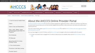 About the AHCCCS Online Provider Portal