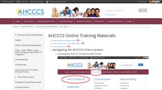 AHCCCS Online Training Materials
