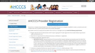 AHCCCS Provider Registration