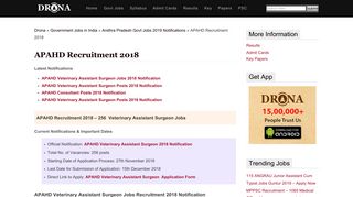 APAHD Recruitment 2018 -Apply Online 256 Veterinary Assistant ...
