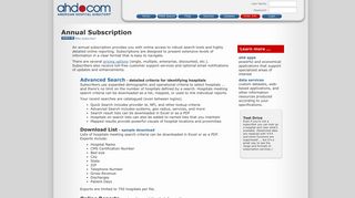 American Hospital Directory - Annual Subscription