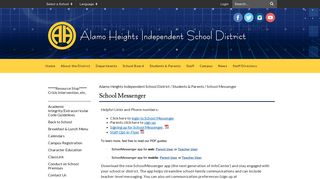 School Messenger - Alamo Heights Independent School District