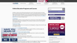 Online Education Programs - Ahima