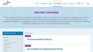Online Courses - Resources - AHIP
