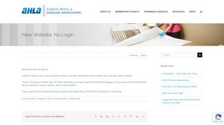 New Website, No Login - AHLA