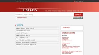 Borrow | Arlington Heights Memorial Library