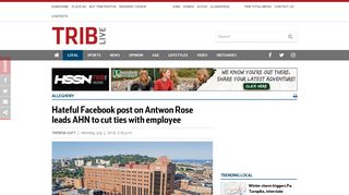 Hateful Facebook post on Antwon Rose leads AHN to cut ties with ...