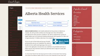 Alberta Health Services Email Login – AHS Webmail Sign In ...