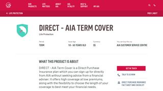 Direct AIA Term Cover - Life Protection | AIA Singapore