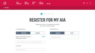Registration - AIA Malaysia