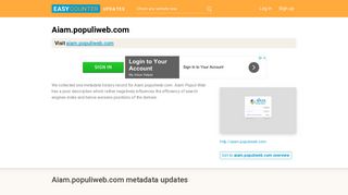 Aiam Populi Web (Aiam.populiweb.com) - Populi Login - Easycounter