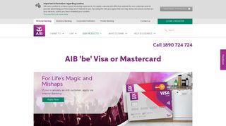 Visa Credit Card - be Visa Card - Mastercard - Credit Cards - AIB
