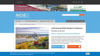 2018 Annual AIChE Student Conference | AIChE
