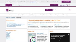 CPE Professional Development and Continuing Professional ... - aicpa