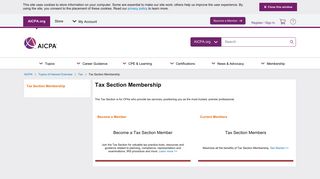 Tax Section Membership - aicpa