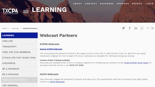 Webcast Partners - TSCPA