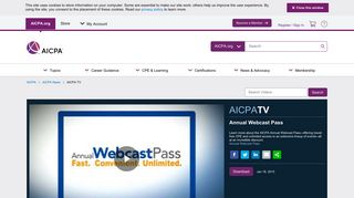 Annual Webcast Pass - aicpa