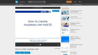 How to create myaiesec mail - SlideShare