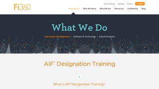AIF® Designation Training | Fi360