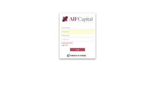 AIF Capital Portal Home | Login - Dynamo - Login