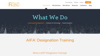 AIFA® Designation Training | Fi360