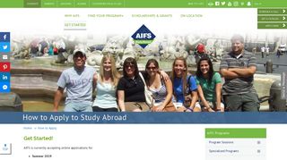 AIFS Study Abroad | Get Started and Apply