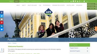 AIFS Study Abroad - For Parents