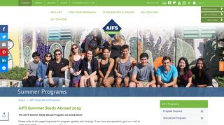 AIFS Study Abroad | Programs | Summer