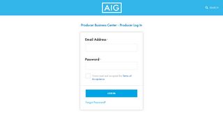 Producer Business Center - Producer Log In - AIG