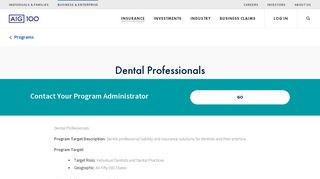 Dental Professionals Insurance Program | AIG US