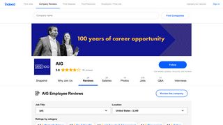 Working at AIG: 2,309 Reviews | Indeed.com