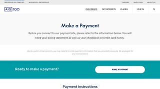 Make a Payment - Insurance from AIG in the US