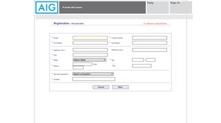 Provider Bill Inquiry - Registration - AIG