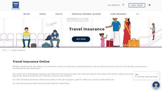 Travel Insurance | Buy Domestic & International Travel ... - Tata AIG