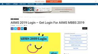 AIIMS 2019 Login - Get Login For AIIMS MBBS 2019