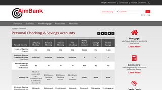Personal Checking & Savings Accounts - Open Today | AimBank