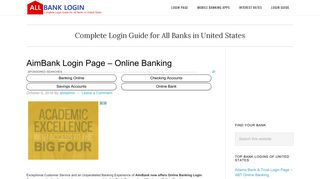 AimBank Login Page – Online Banking - All Bank Login