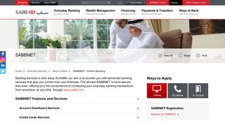 SABBNET - Online Banking & Bill Payments | SABB - Saudi British Bank