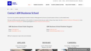 Contact AIM Business School | AIM Education & Training
