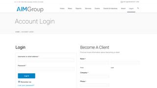 Account Login - AIM Group