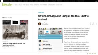 Official AIM App Also Brings Facebook Chat to Android - Lifehacker