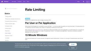 Rate Limiting — Twitter Developers